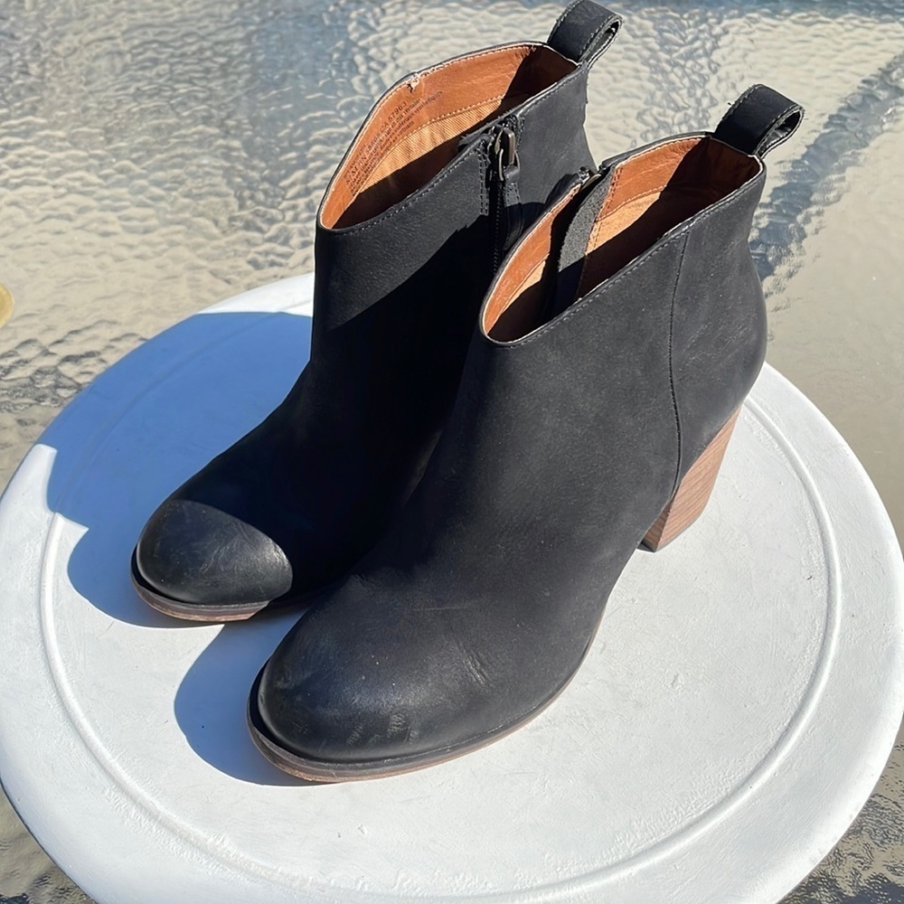 BP Lance Leather Block Heel Ankle Bootie Nordstrom Womens Size 8.5